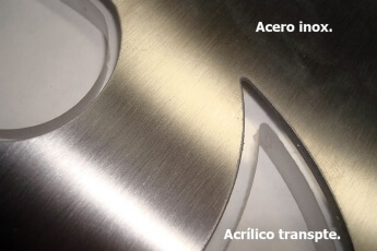 Acrilicos transparente + frente de acero.